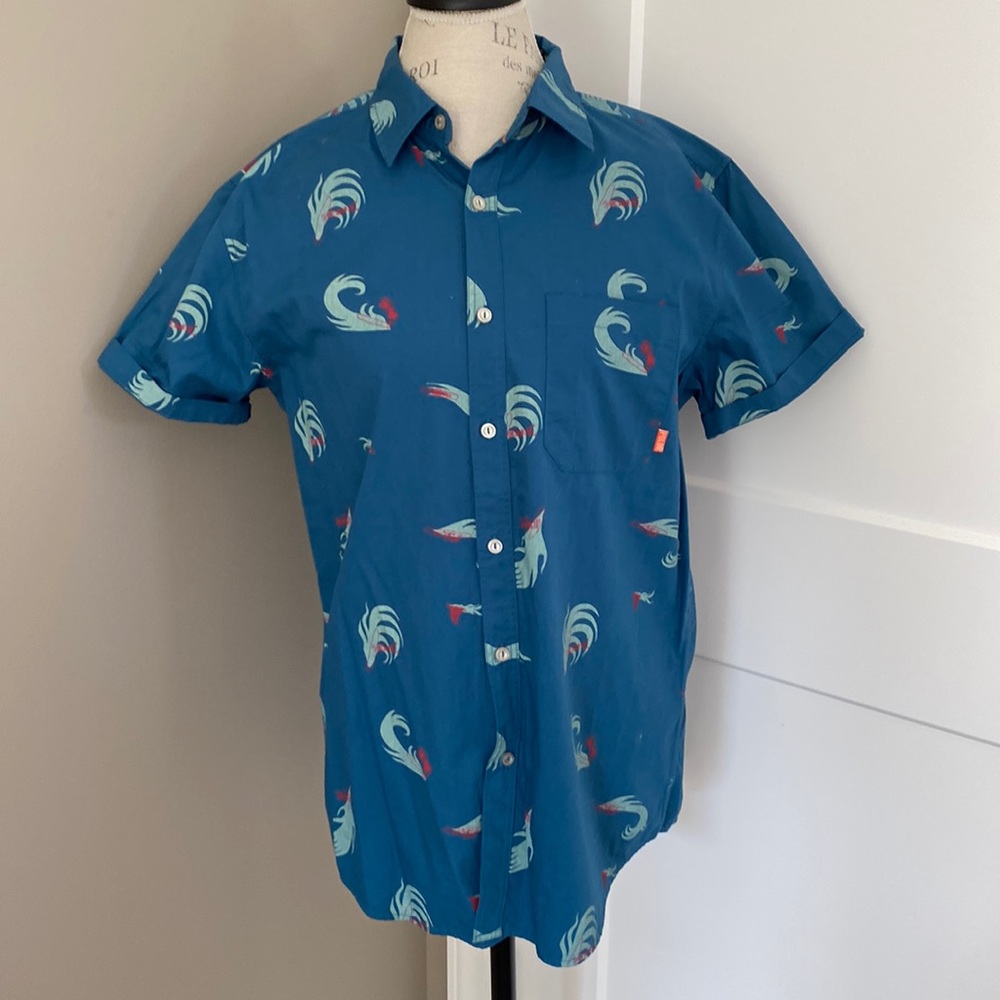 Poler Stuff Button Up Short Sleeve Shirt Size Small